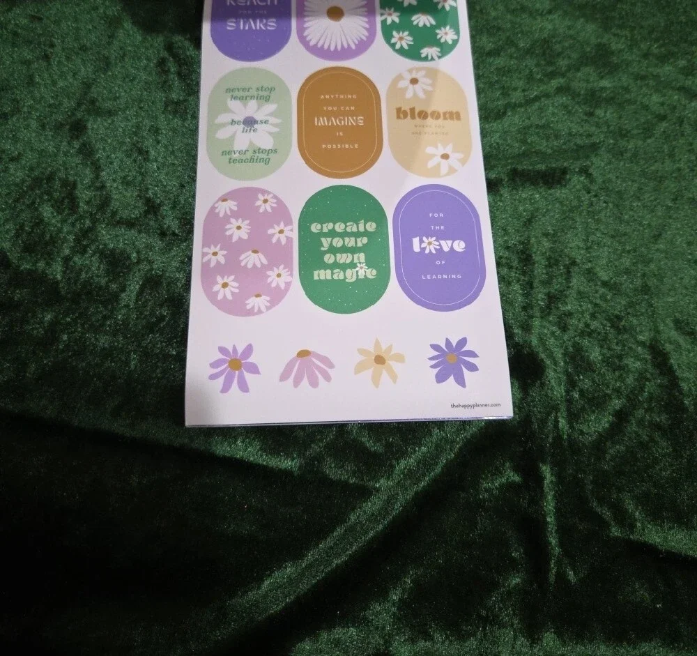 Brand New Happy Planner Classic Sticker Sheets - Pink, Purple & Teal Accents